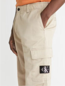 CALVIN KLEIN – Pantaloni Uomo Cargo Lavato Skinny Beige