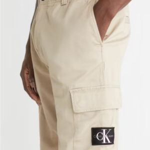 CALVIN KLEIN – Pantaloni Uomo Cargo Lavato Skinny Beige