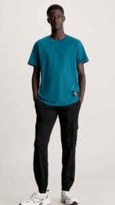 CALVIN KLEIN – Pantaloni Uomo Cargo Lavato Skinny Nero