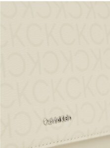 CALVIN KLEIN – Borsa da Spalla Donna con Logo Stoney Beige Epi Mono