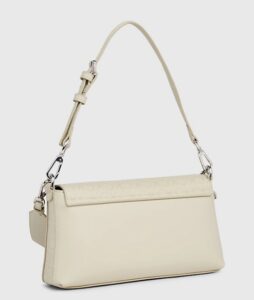 CALVIN KLEIN – Borsa da Spalla Donna con Logo Stoney Beige Epi Mono