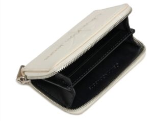 CALVIN KLEIN – Portafoglio Donna con Zip Integrale RFID Beige