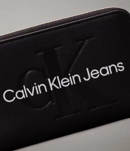 CALVIN KLEIN – Portafoglio Donna con Zip Integrale RFID Nero