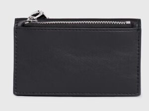 CALVIN KLEIN – Portafoglio Donna con Zip Integrale e Borsellino Portamonete da Polso RFID Nero