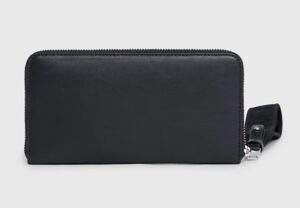 CALVIN KLEIN – Portafoglio Donna con Zip Integrale e Borsellino Portamonete da Polso RFID Nero