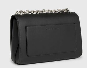 CALVIN KLEIN JEANS – Borsa Donna Sculpted Ew Flap Conv25 Mono Nero e Logo Metallico