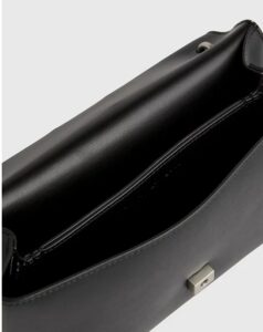 CALVIN KLEIN JEANS – Borsa Donna Sculpted Ew Flap Conv25 Mono Nero e Logo Metallico
