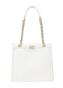 ARMANI EXCHANGE – Borsetta Donna con Tracolla a Catena con Logo Bianco