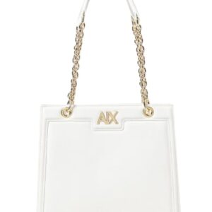 ARMANI EXCHANGE – Borsetta Donna con Tracolla a Catena con Logo Bianco