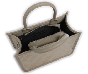 ARMANI EXCHANGE – Borsa Donna a Mano in Cotone e Poliestere Beige