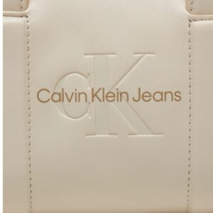 CALVIN KLEIN JEANS – Borsetta Donna Sculpted Square Barrel Bag Mono Beige