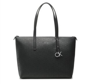 CALVIN KLEIN JEANS – Borsa Donna Ck Must Shopper Md Epi Mono Nero