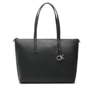CALVIN KLEIN JEANS – Borsa Donna Ck Must Shopper Md Epi Mono Nero