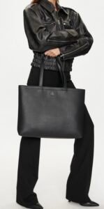 CALVIN KLEIN JEANS – Borsa Donna Minimal Monogram Slim Tote34 Nero/Shiny Gunmetal