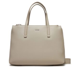 CALVIN KLEIN JEANS – Borsa Donna Ck Must Medium Tote Beige