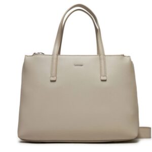 CALVIN KLEIN JEANS – Borsa Donna Ck Must Medium Tote Beige