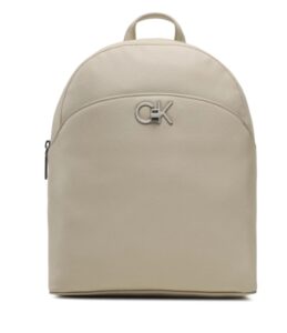 CALVIN KLEIN – Zaino Donna Re-Lock Domed Backpack Beige