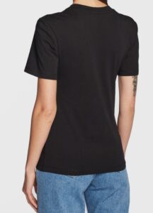 CALVIN KLEIN JEANS – T-Shirt Donna Slim Fit Scollo a V Nero