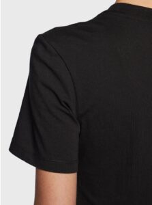 CALVIN KLEIN JEANS – T-Shirt Donna Slim Fit Scollo a V Nero