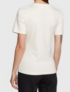 CALVIN KLEIN JEANS – T-Shirt Donna Slim Fit Scollo a V Beige
