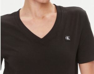 CALVIN KLEIN JEANS – T-Shirt Donna Embro Badge Nero