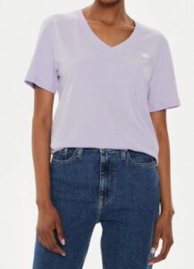 CALVIN KLEIN JEANS – T-Shirt Donna Embro Badge Viola
