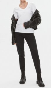 CALVIN KLEIN JEANS – T-Shirt Donna Embro Badge Bianco