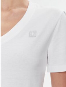 CALVIN KLEIN JEANS – T-Shirt Donna Embro Badge Bianco