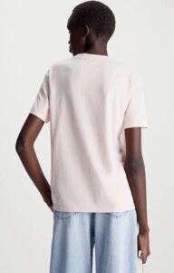 CALVIN KLEIN JEANS – T-Shirt Donna in Cotone con Stemma Rosa Seppia