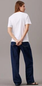 CALVIN KLEIN JEANS – T-Shirt Donna in Cotone con Stemma Bianco