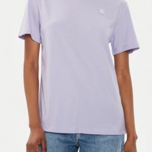 CALVIN KLEIN JEANS – T-Shirt Donna in Cotone con Stemma Viola