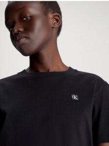 CALVIN KLEIN JEANS – T-Shirt Donna in Cotone con Stemma Nero