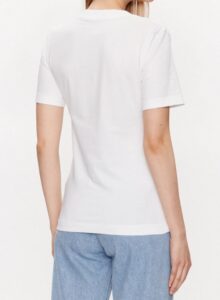 CALVIN KLEIN JEANS – T-Shirt Donna Scollo a V Bianco