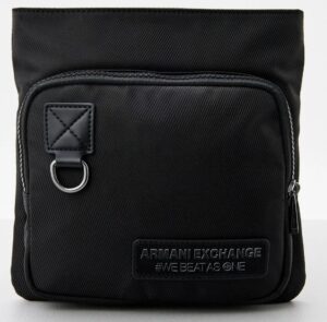 ARMANI EXCHANGE – Borsa a Tracolla Uomo in Pelle Sustainability Values Nero