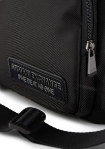 ARMANI EXCHANGE – Borsa a Tracolla Uomo in Pelle Sustainability Values Nero