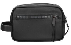 ARMANI EXCHANGE – Pochette Beauty Uomo con Fodera in Tessuto Nero