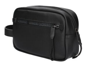 ARMANI EXCHANGE – Pochette Beauty Uomo con Fodera in Tessuto Nero