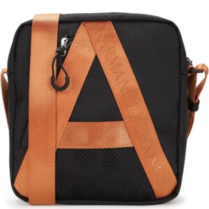 ARMANI EXCHANGE – Borsa a Tracolla Uomo con Fettuccia Logata Nero