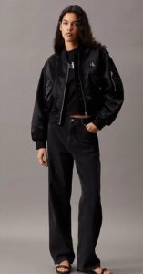 CALVIN KLEIN JEANS – T-Shirt Donna Corta Monogram Nero
