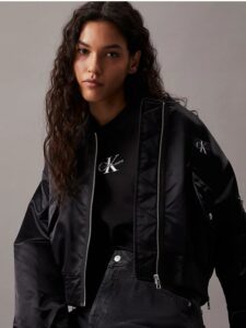 CALVIN KLEIN JEANS – T-Shirt Donna Corta Monogram Nero