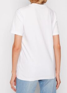 CALVIN KLEIN JEANS – T-Shirt Donna Hero Logo Tee Bianco/Rosa Soft