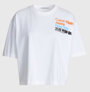 CALVIN KLEIN JEANS – T-Shirt Donna Relaxed Organic Cotton Bianco