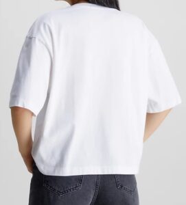 CALVIN KLEIN JEANS – T-Shirt Donna Relaxed Organic Cotton Bianco