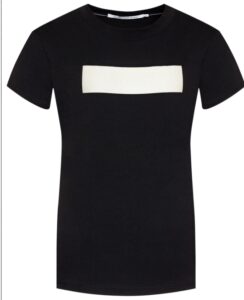 CALVIN KLEIN JEANS – T-Shirt Donna Hero Logo Tee Nero/Bianco