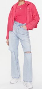 CALVIN KLEIN JEANS – T-Shirt Donna Slim Fit a Girocollo Rosa