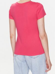 CALVIN KLEIN JEANS – T-Shirt Donna Slim Fit a Girocollo Rosa