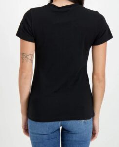 CALVIN KLEIN JEANS – T-Shirt Donna con Monogramma Slim Nero Fashion