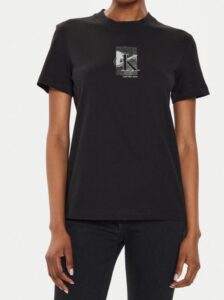 CALVIN KLEIN JEANS – T-Shirt Donna Diffused Nero