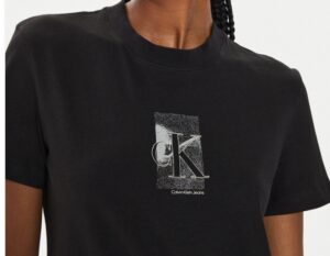 CALVIN KLEIN JEANS – T-Shirt Donna Diffused Nero