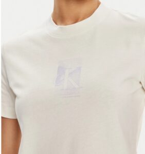 CALVIN KLEIN JEANS – T-Shirt Donna Diffused Beige